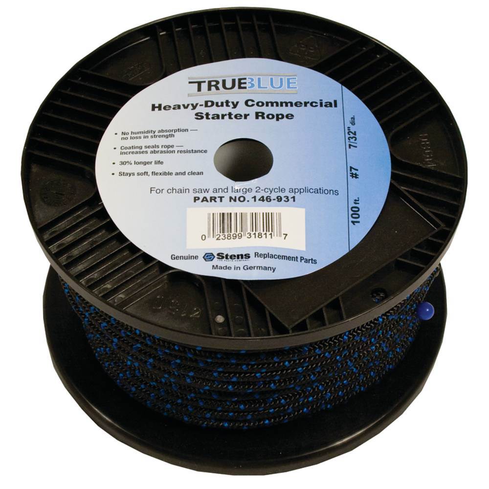 TrueBlue 100' Starter Rope #7 Solid Braid