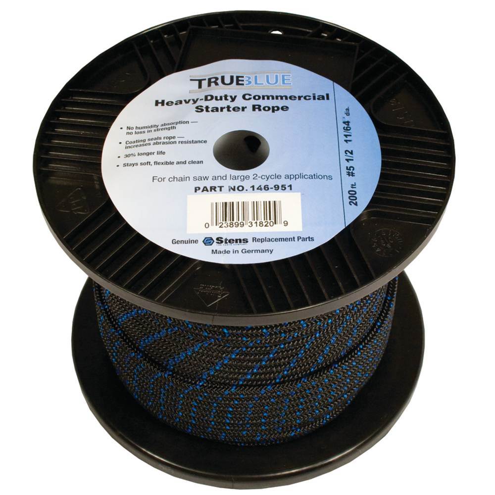 TrueBlue 200' Starter Rope #5 1/2 Solid Braid